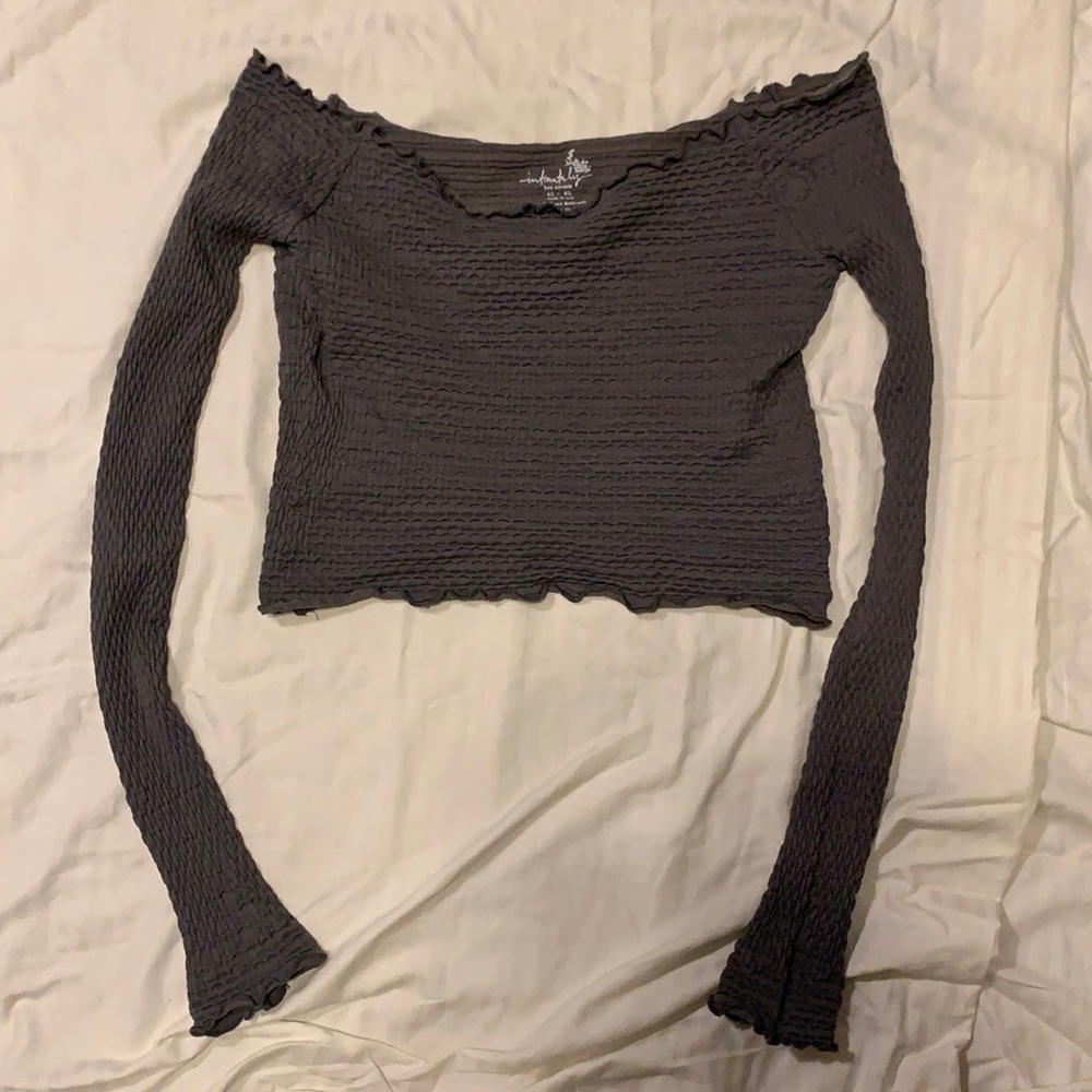 Free people off the shoulder long sleeved top